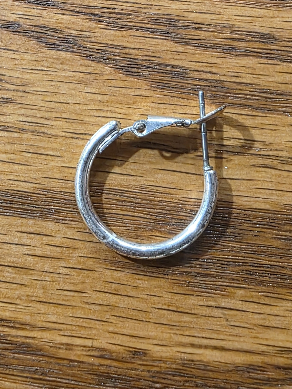 Classic Silver Hoop Earrings - Single